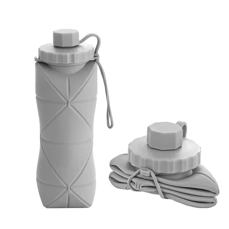 Silicone Folding Water Bottle - Space-Saving Hydration!